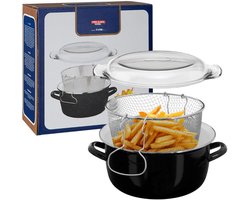 RVV® Frituurpan 5 liter - Frituurpan - Zwart - ‎33cm x 16cm x 27cm