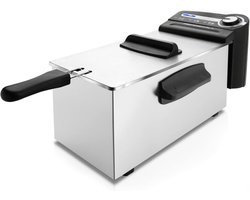 SCH® Frituurpan 4 liter - Frituurpan - Zilver - ‎24cm x 26cm x 44cm