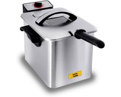 SCH® Frituurpan 4 liter - Frituurpan - Zilver - ‎28cm x 37cm x 25cm