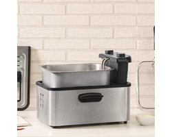 SCH® Frituurpan 4,5 liter - Frituurpan - Zilver - ‎57cm x 41cm x 25cm