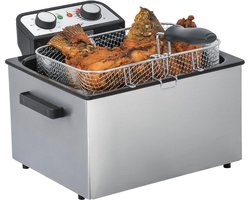 SCH® Frituurpan 5 liter - Frituurpan - Zilver - ‎36cm x 35cm x 25cm