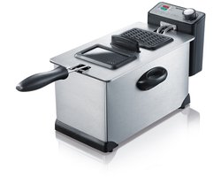 Severin FR 2431 - Frituurpan - 3L - 2000W - Verwisselbaar vetfilter - Geschikt voor vaatwasser