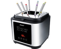 Steba DF150F - 2-in-1 Frituurpan en fonduepan - 2,5 liter - 8 fonduevorken - RVS