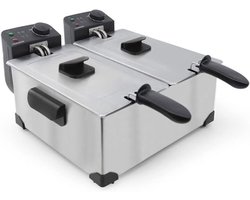 Thuys – Dubbele Frituurpan – Friteuse – Frietpan – 3 liter – 52 x 41 x 22cm – Zilver