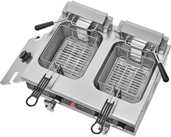 VEVOR Elektrische Friteuse RVS Dubbele Tanks 3000wx2 Restaurant 5,9lx2