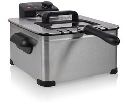 Zylo® Dubbele Frituurpan - Dubbele Friteuse - Frietpan - 5 liter - 22x36x36cm - Zilver