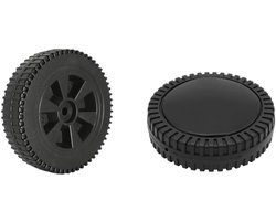 2 Pcs Grill Wheel Spare Parts - 7 Inch Gas Grills - Plastic Wheel Grill - BBQ Wheel Kit - Grill Wheels - Parts with Wheel Cover