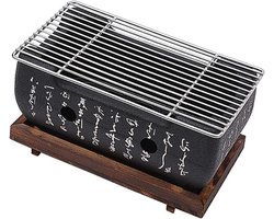 Allecto Premium - Draagbare Mini Barbecue Grill voor Japanse Tafel BBQ - Buiten en Binnen Gebruik - Yakiniku Robata Takoyaki - 24 x 125 cm