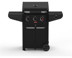 Barbecook Luca 312 gasbarbecue met kast en zijbrander zwart 133.4x60.3x112.3cm
