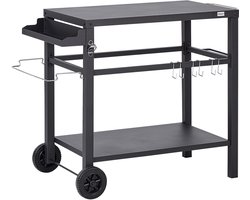 BELIANI STALETTI - Keukentrolley - Zwart - Staal