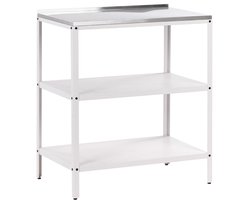 BELIANI VILAMA - Buitenkeuken eiland - Wit - 80x50x92 cm - Staal