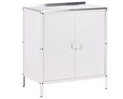 BELIANI VILAMA - Buitenkeukenkast - Wit - Staal