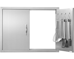 Buitenkeuken Deur - BBQ Deur - Buiten Koken - Dubbele RVS Laag - 787x609mm - Roestvrij Staal