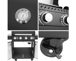 FYRA gasbarbecue met thermometer - 4 branders