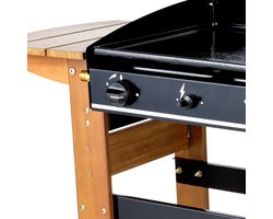 Gas bakplaat ASCAIN 2 pits 6kW - Hout