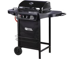 Gas BBQ gasbarbecue barbecue "Party 3" - 3 branders waarvan 1 zijbrander - 9,38 kW - Zwart