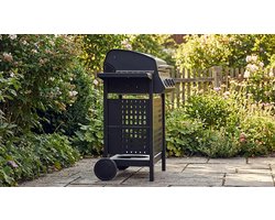 Gasbarbecue 4 Branders – House&Garden XXL RVS Grillwagen met Thermometer, 9 kW Vermogen, Warmhoudrek, Zijtafels, Piëzo Ontsteking en Grote Grillzone – Outdoor BBQ voor Tuin, Terras en Camping