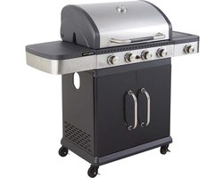 Gasbarbecue FIDGI 4 met thermometer - 4 branders + 14,5kW fornuis