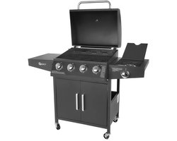 GEKO Gasbarbecue - 5 branders - krachtige 15kW - veelzijdig grillen - mobiel en stabiel