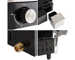 Gietijzeren gas bakplaat FINESTA - 2 pits