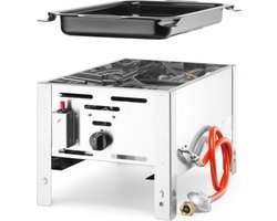 HENDI Compacte gasbarbecue – 5,8 kW – roestvast staal – 340x540x300 mm