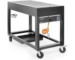 HENDI Gasbarbecue – Zwart – 10kW – 1260x580x900 mm – Windbestendig – Energiezuinig – Gemakkelijk te verplaatsen