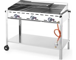 HENDI Green Fire barbecue – 3 branders – 17,4 kW – verbeterde luchtaanvoer – 1078x612x825 mm