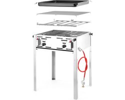 HENDI Grill-Master Maxi – Krachtige barbecue – 11,6kW – 650x540x840 mm – Inclusief gasslang en drukregelaar