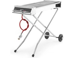 HENDI Krachtige roestvrijstalen barbecue – 7,5kW – inklapbaar en verrijdbaar – 1120x410x900 mm