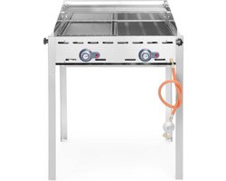 HENDI Windbestendige barbecue – 2 branders – roestvast staal – 11,6kW – 740x612x825 mm