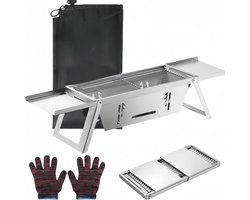 Inklapbare Houtskoolgrill voor Buiten - Draagbare BBQ Grill voor Picknicks, Kamperen en Reizen