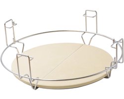 Kooksysteem (2 x grillroosters, 1 x frame, 2 x verwarmingselement), compatibel met Big Green Egg, keramische grill, Kamado Joe Classic, Pit Boss K22 enz