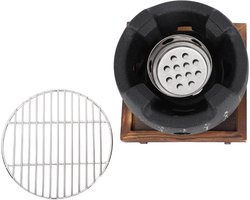 Mini Draagbare BBQ Grill - Ronde Japanse Stijl Houtskool Grill voor Tafelblad - Huishoudelijke Barbecue Kachel met Japanse Design (Luxe)