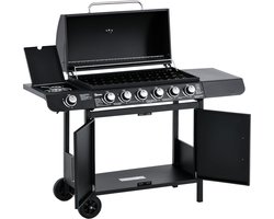 Outsunny gasbarbecue - barbecue - metaal - 135x50x100 cm - zwart