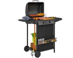 Outsunny - Gasbarbecue - Staal - 107L x 54B x 96H cm - Zwart