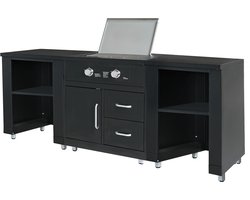 Oviala - elementen buitenkeuken met zwart gasfornuis - Memphis