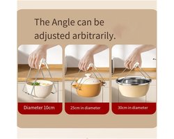 Plaatklemmen van roestvrij staal-kooktangen-hittebestendige clips - geschikt voor magnetrons, pizzapannen, broodroosters, airfryers, ovens, stoomkokers, enz.