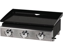 Plancha gas barbecue grill "Presto 3" - 3 branders - 7,5 kW - Grijs