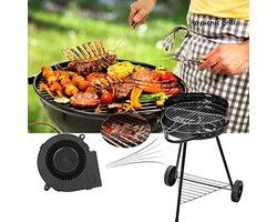 Ronte - Draagbare BBQ ventilator voor barbecue, picknick en camping 12V - Krachtige luchtstroom, energiezuinig en handig.