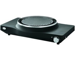 Rösle Buddy BBQ - Barbecue - Grill - Gasbbq - Mobiele Gasbarbecue voor camping, tuin en balkon, tot 300 °C op de grillplaat voor echt grillresultaat - Ook binnen te gebruiken - Produceert geen rook - Zwart