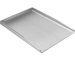 RVS Planchaplaat 37 x 26 cm voor Gas- en Houtskoolgrill - Universeel en Massief - BBQ Accessoire