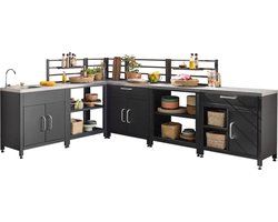 sweeek - 6-module roestvrij stalen buitenkeuken