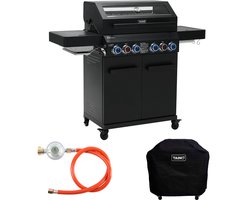TAINO PLATINUM YAMARA DARK 4+2 gasgrill - staal 4 branders sear brander achterbrander met deksel