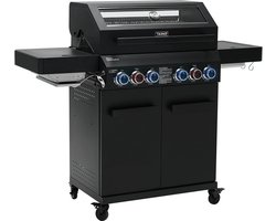 Taino Platinum Yamara Dark 4+2 - Gasgrill Staal 4 Branders Sear-Burner Backburner