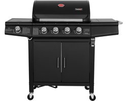 TAINO RED 4+1 gasgrill - trolley BBQ RVS brander gasgrill zwart
