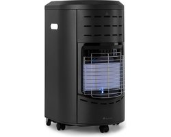 Blumfeldt Terrassenheizer, Outdoor-Gasheizstrahler, Gasheizofen für Terrasse, Garten & Balkon, Terrassen-Heizer mit Elektrischer Zündung, Kraftvoller Gas-Heizstrahler mit Bodenrollen und Handgriffe