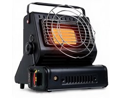 Crestone Draagbare Gaskachel & Kooktoestel - 2 in1 apparaat - Camping Heater - Heater - Kachel - Dual Valve - Terrasverwarmer - Camping gaskachel - Gas Heater - Verstelbaar - Draagbaar Incl. Kookrooster