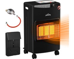 Gaskachel - Gasverwarming - 4200W Gas Heater - infrarood - incl. Gasslang en drukregelaar - tot 60 m² - 3 standen - propaangasflessen tot 15 kg
