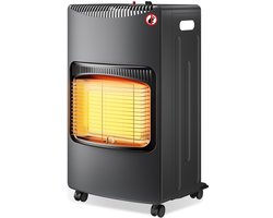 Gaskachel - Gasverwarming - Gaskachel mobiel - 4.2 KW - met Kantelbeveiliging - ODS en Wieltjes - Voor 13 kg Gasfles