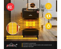 IBBO Shop - Homelux - Gaskachel - Gasverwarming - 4200W Gas Heater - infrarood - incl. Gasslang en drukregelaar - tot 60 m² - 3 standen - propaangasflessen tot 15 kg